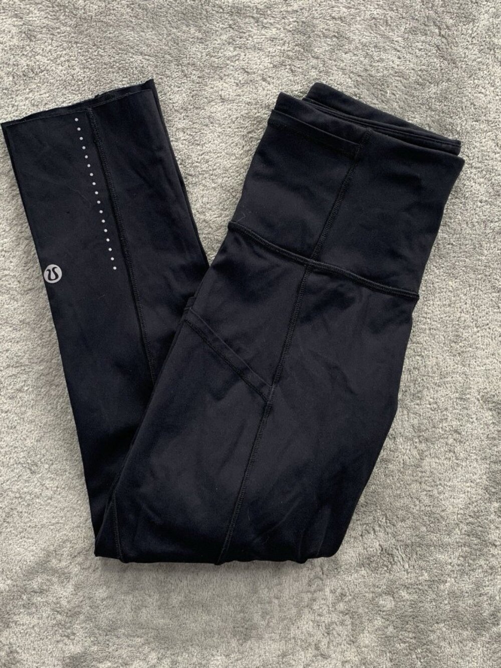 Lululemon Leggings Women’s 2 Black Fast And Free II Crop 19” Workout Athleisure